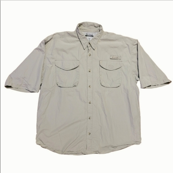 Columbia Vented Short Sleeve Button Up Shirt Sz XL - Picture 1 of 8